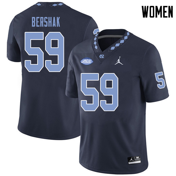 Jordan Brand Women #59 Andy Bershak North Carolina Tar Heels College Football Jerseys Sale-Navy